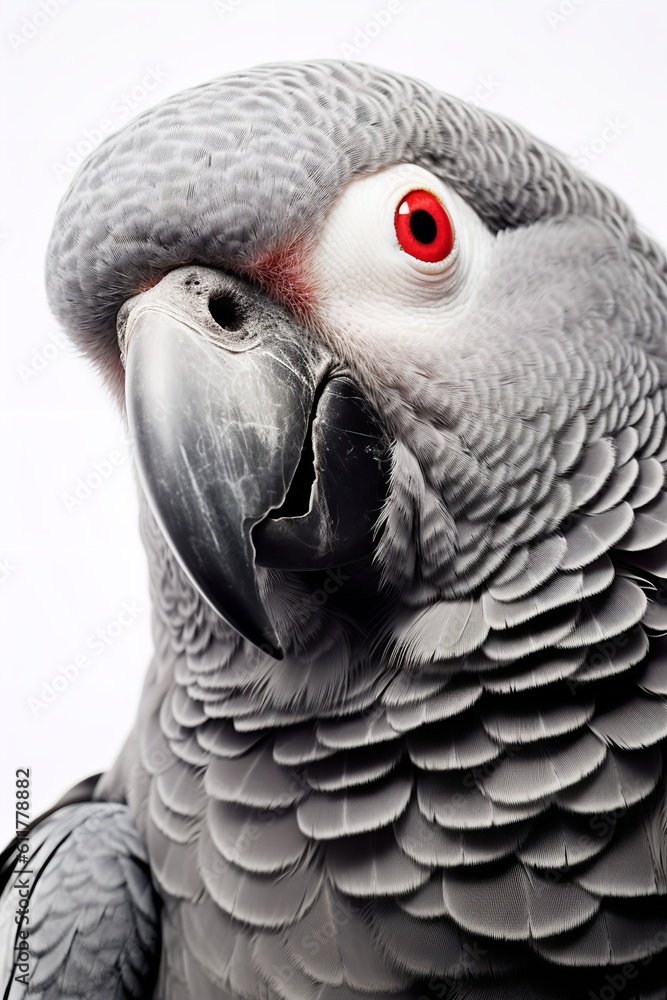 Fototapeta premium African Grey Parrot Profile