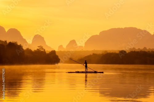 Landscape Nature View of Nong Thale Lake in Krabi Thailand