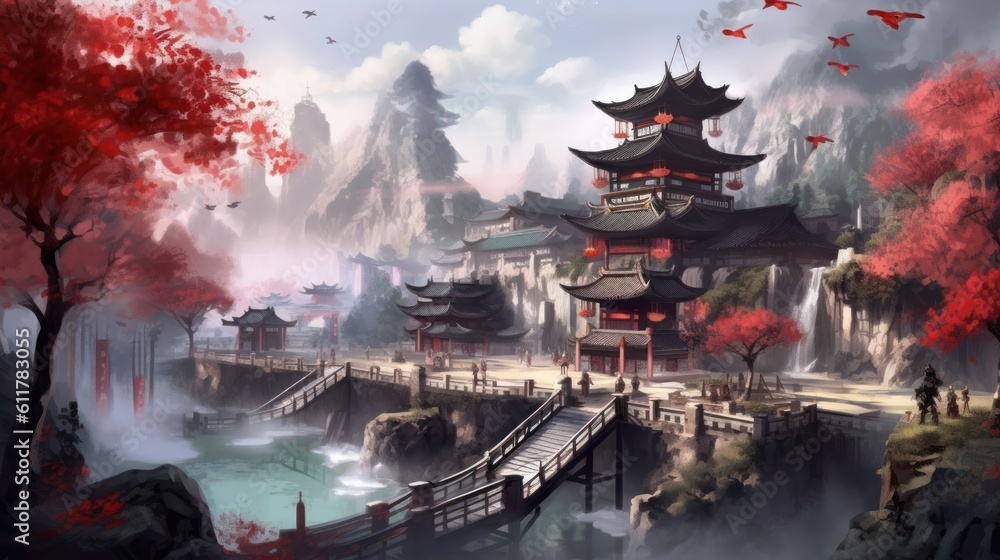 Obraz premium Chinese Style Fantasy Art
