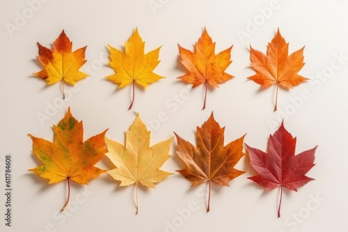 Autumn Maple Leaf Transition and Variation Concept for Fall (Generative AI)