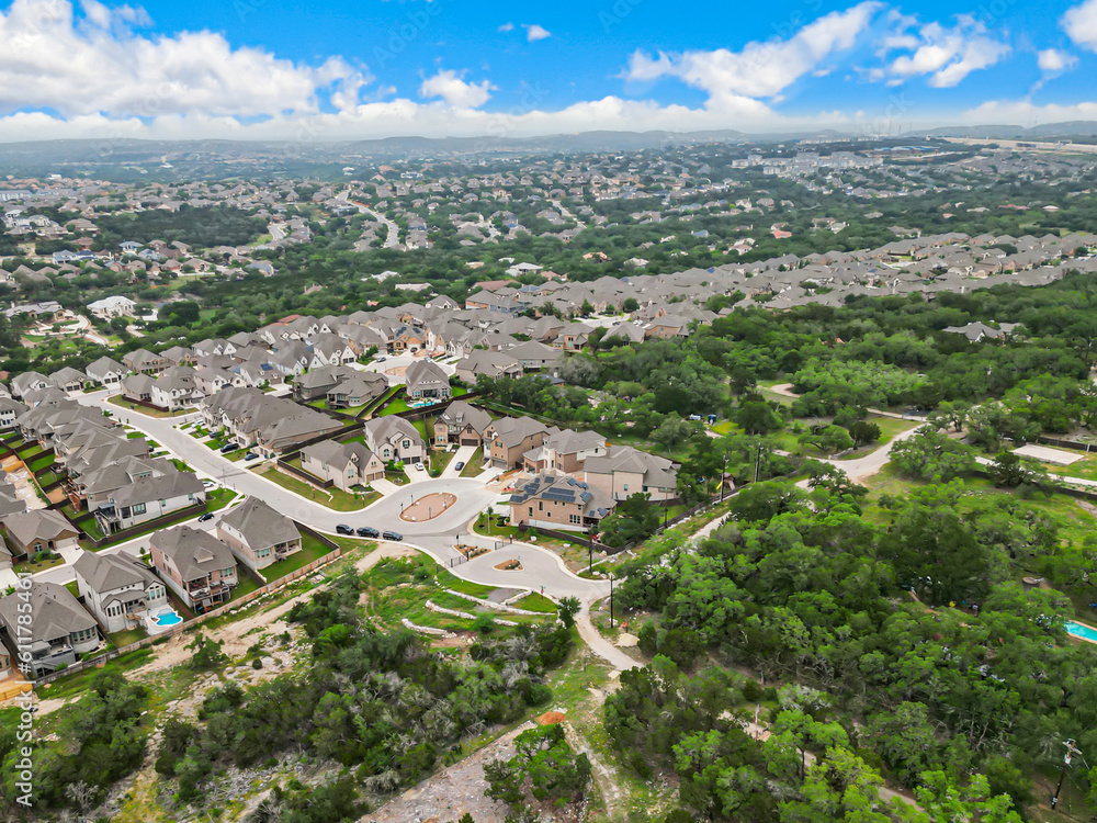 Obraz premium view of a neighborhood in houston 