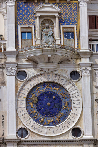 Zodiac and Time Detail on St. Mark's Square Clock Tower