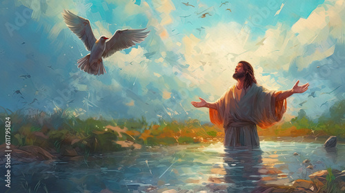 Obraz na plátne The Baptism of Jesus Christ