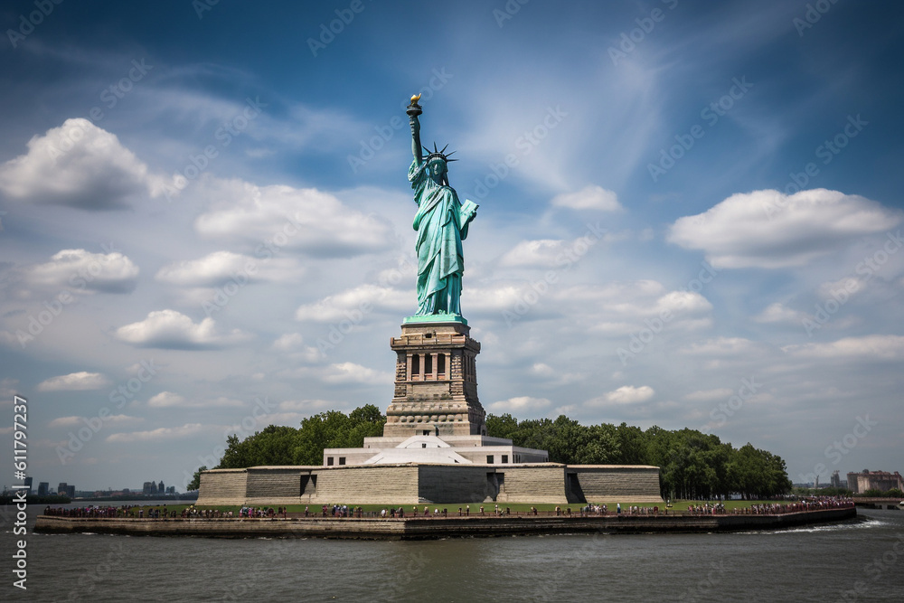 July 4, 2015, Statue of Liberty, designed by French sculptor Fr�d�ric Auguste Bartholdi, Liberty Island, New York Harbor, New York City, USA.