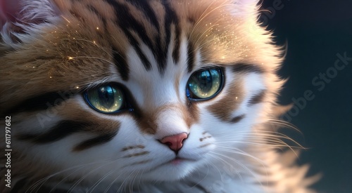 Cute kitten with captivating eyes [AI Generated] © Jefferson