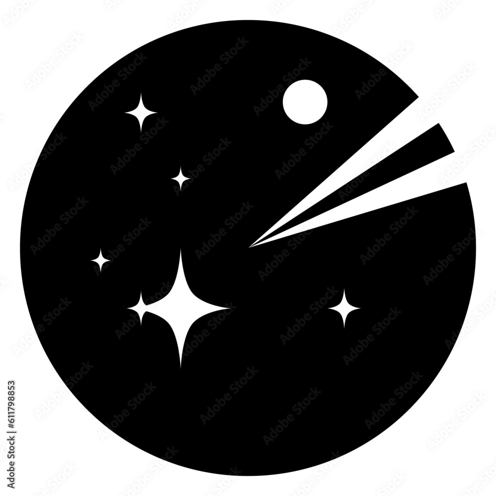 A Vector of Bright Midnight Starlight Design A Vector of Bright Midnight Starlight Design