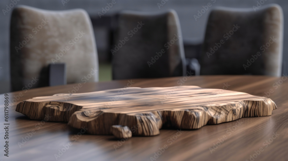 Design modern wood table. Generated with AI