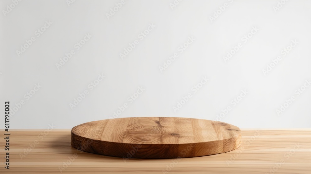 Design modern wood table. Generated with AI