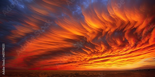 Surreal Cloudscape at Sunset Generative AI Digital Illustration Part#110623
