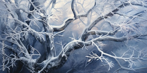 Winter's Embrace: A Serene Journey into the Snowy Landscape Generative AI Digital Illustration Part#110623