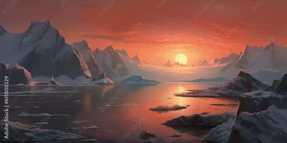  mesmerizing scene that showcases the grandeur of the glacier in breathtaking detail  Generative AI Digital Illustration Part#110623