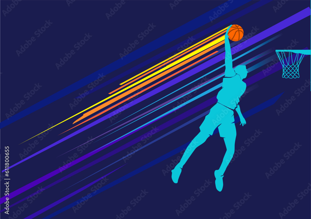 Great attractive basketball background design for any media