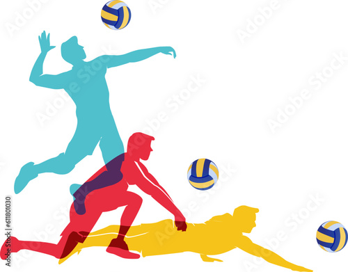 Great attractive volleyball background design for any media	