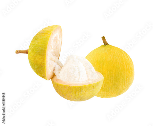 Fresh slices Sandoricum koetjape  isolated on  transparent png photo