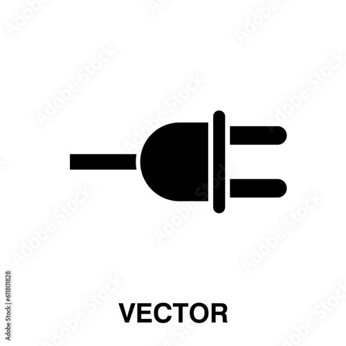 Plug icon, vector illustration. vector plug icon illustration isolated on white, plug icon.eps