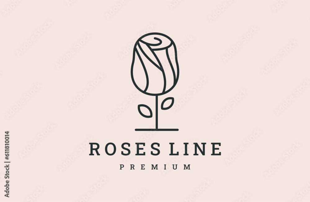 rose logo flower vector icon illustration rose logo flower vector icon illustration