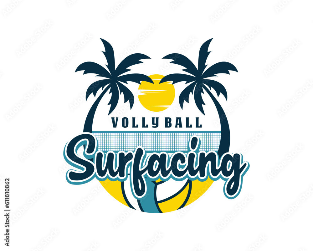 Obraz premium Surf Vollyball Logo 