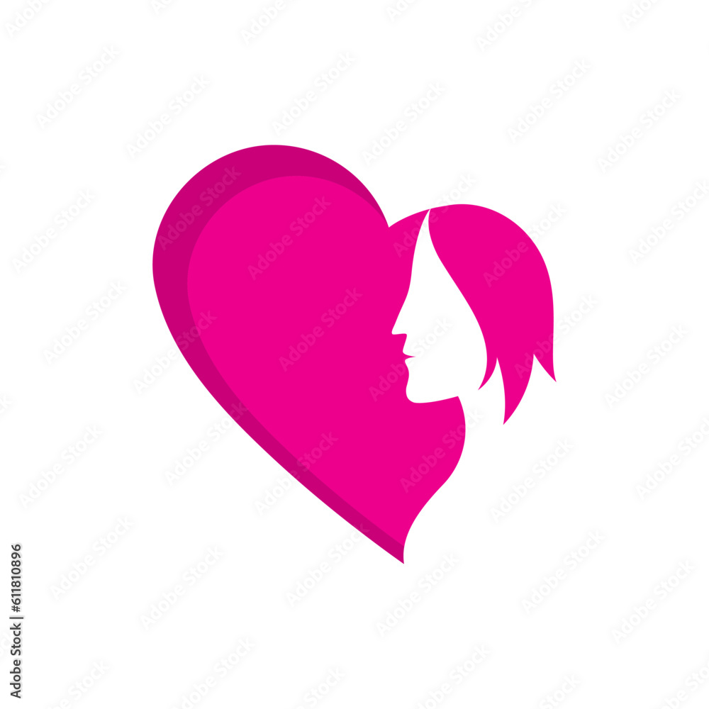 sign of women with love logo vector icon illustration sign of women with love logo vector icon illustration
