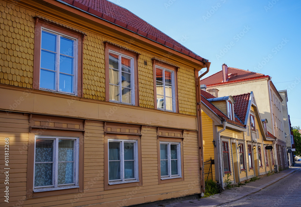 Naklejka premium old houses in the old town