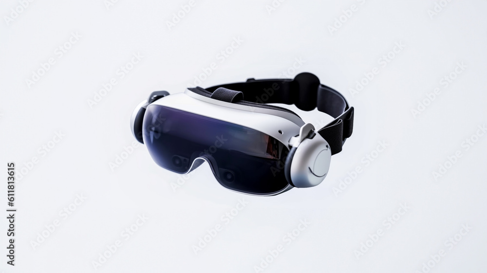 VR glasses, virtual reality, mockup, futuristic design. Generative AI VR glasses, virtual reality, mockup, futuristic design. Generative AI