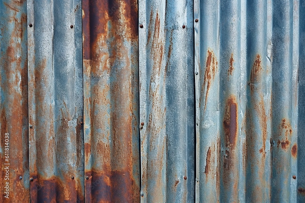 Weathered galvanized metal background texture created with Generative