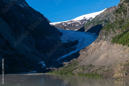 Fototapeta Naklejka Na Ścianę i Meble -  Bear Glacier at sunrise, Bear Glacier Park, British Columbia, Canada.