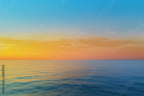 sunset over the sea, bright multi-colored sky and sun over the sea at sunrise, panorama © diego