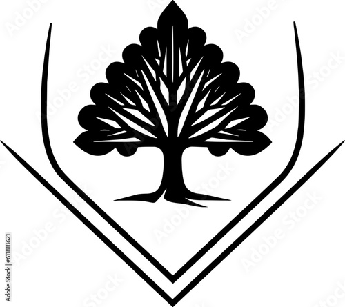 Modern and Minimalist Tree Illustration - Perfect for Logo Creation, Green Business Branding, and Nature-Inspired Design Themes - High-Quality Vector Graphic