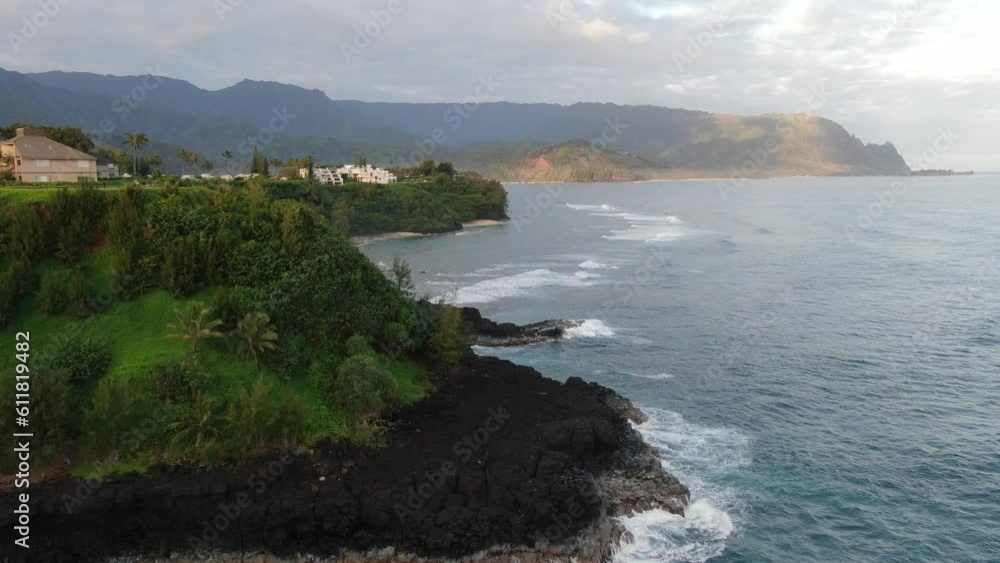 Sunrise from over the cliffs of Princeville and Hanalei Bay, on the Hawaiian Island of Kauai Sunrise from over the cliffs of Princeville and Hanalei Bay, on the Hawaiian Island of Kauai