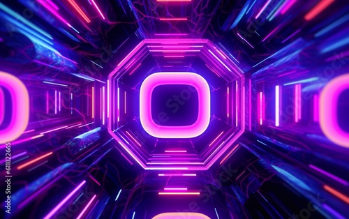 Neon Galactic Symphony: Mesmerizing Geometric Patterns and Cosmic Scenes, a Dazzling Collection for your Space-themed Dreams, Generative AI