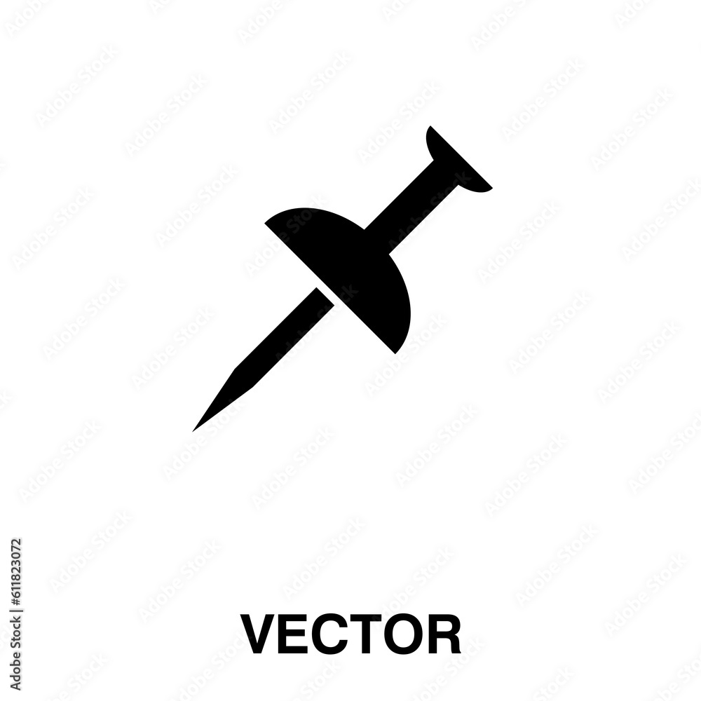 Pin icon,Vector Illustration flat design on white background..eps Pin icon,Vector Illustration flat design on white background..eps