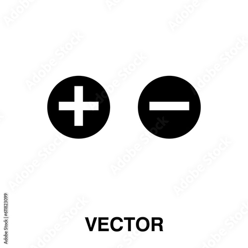 Plus and minuse icon,vector illustration. design style. vector plus and minuse icon illustration isolated on White background.eps