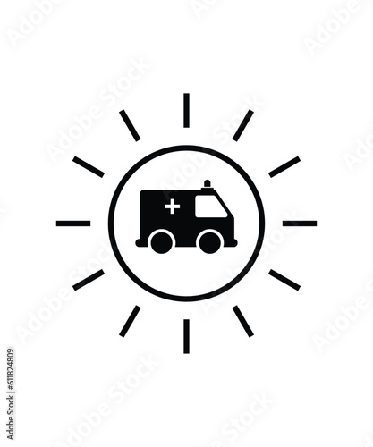 ambulance icon, vector best flat icon.