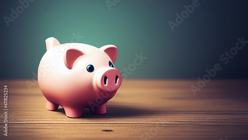 piggy bank on black