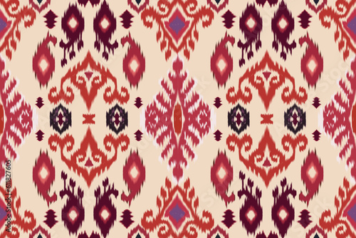 Ethnic Seamless pattern Ikat geometric Indian style.Tribal ethnic vector texture. seamless striped pattern in Aztec style.Indian,Gypsy,African rug. Bohemian.