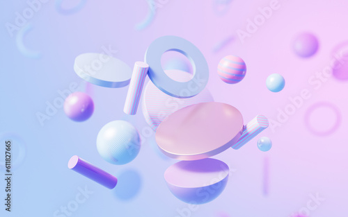 Fototapeta Naklejka Na Ścianę i Meble -  Abstract geometry shapes background, 3d rendering.