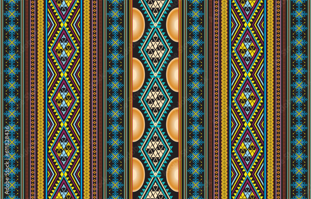 Aztec ethnic background design vector with a seamless pattern. Traditional motifs are illustrated. Element of a seamless pattern template Aztec ethnic background design vector with a seamless pattern. Traditional motifs are illustrated. Element of a seamless pattern template