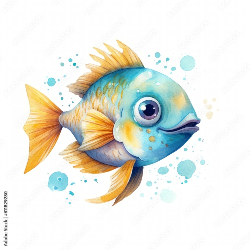 Fototapeta premium Illustration of fish-Generative AI