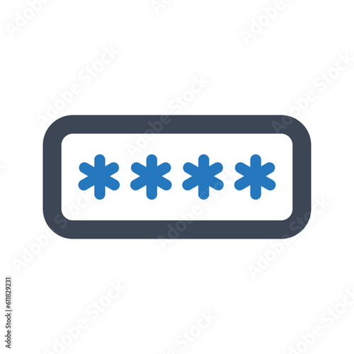 Password pin code vector icon