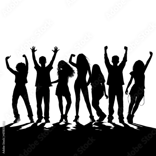 International Youth Day Celebration, Friendly team, cooperation, friendship, Card with colorful crowd people
