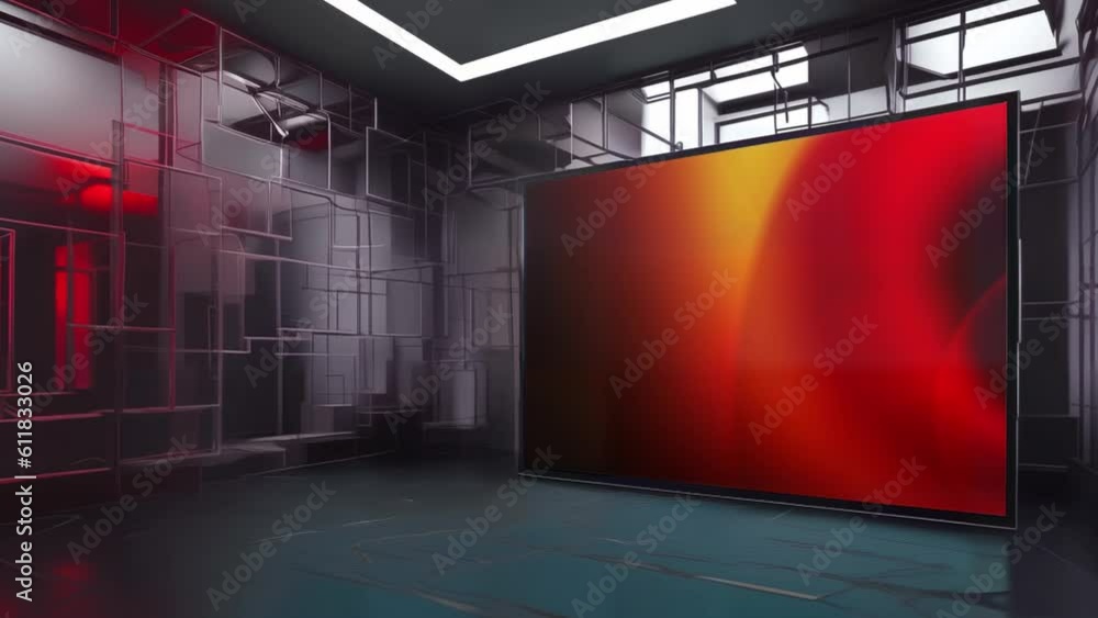 Dynamic Virtual News Studio Green Screen Loop for Engaging News ...