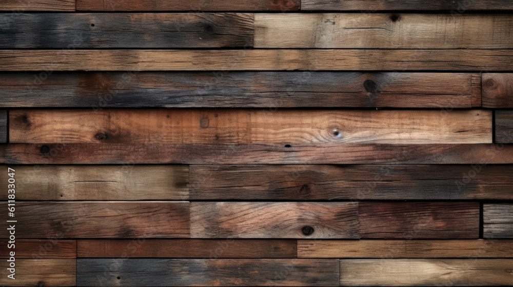 Naklejka premium Pallet wood texture background. Generative AI.