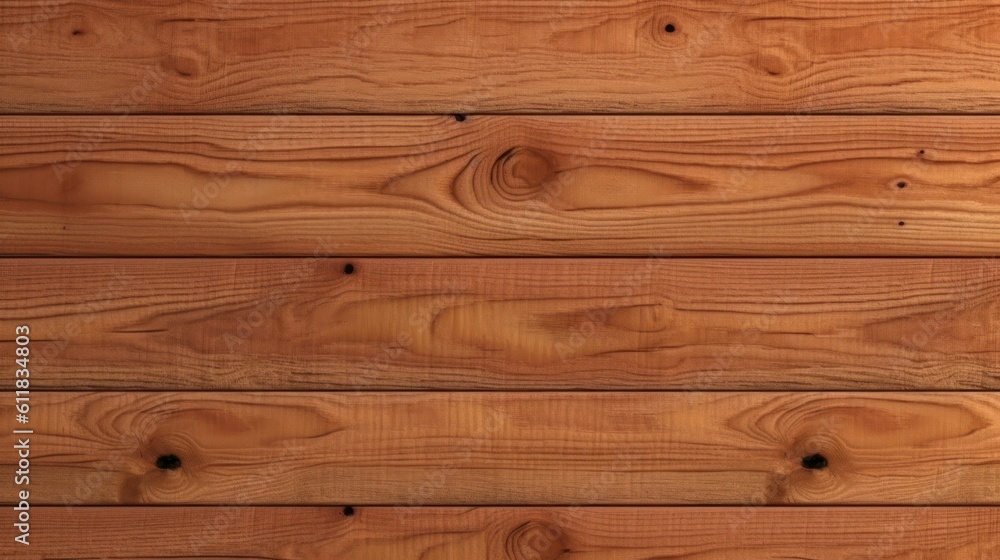 Fototapeta premium Cedar wood plank texture background. Generative AI.