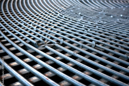Wallpaper Mural Metal grate, Non slip Steel grating, Background, AI generated. Torontodigital.ca