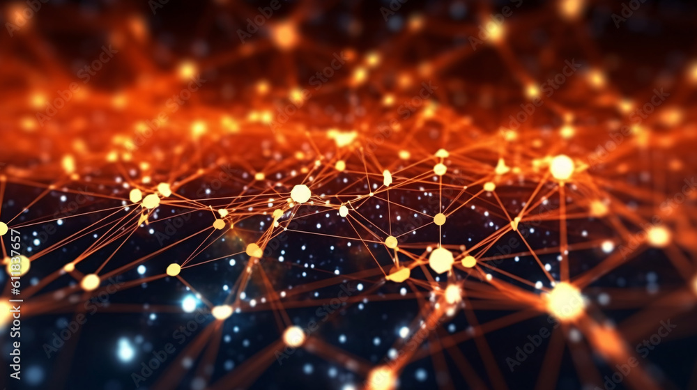 Fototapeta premium Globalization and communication concept. Globe and night light. 3d rendering