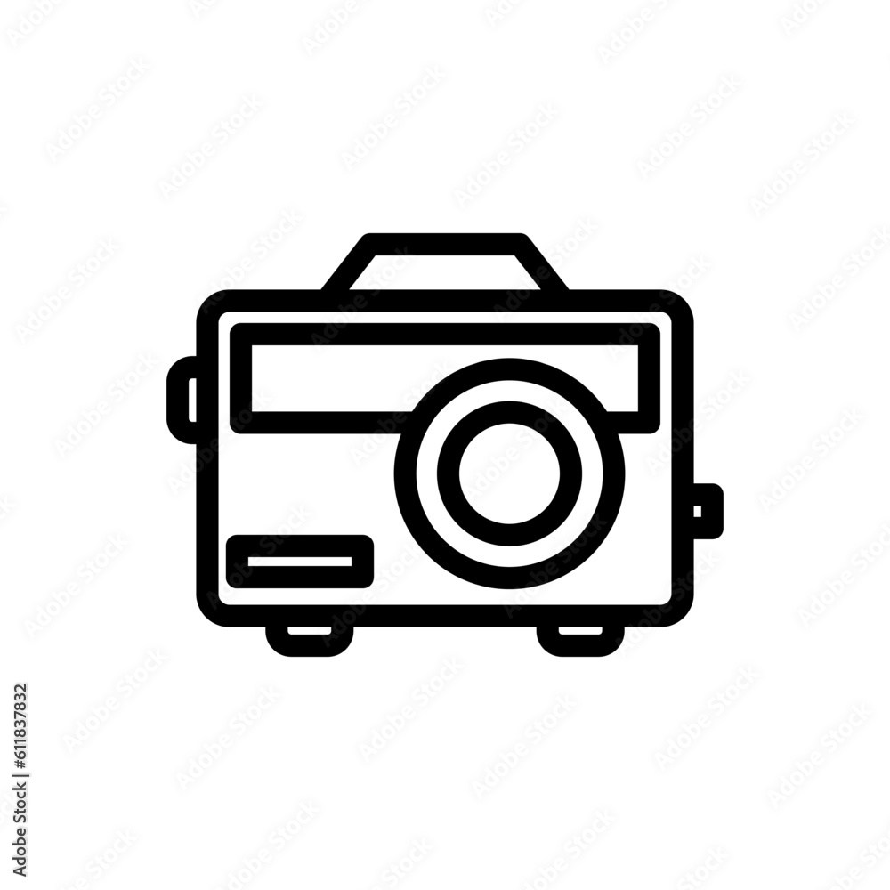 Camera icon in trendy line style design. Vector graphic illustration. Symbol camera for website, logo, app and interface design. Camera icon in trendy line style design. Vector graphic illustration. Symbol camera for website, logo, app and interface design.