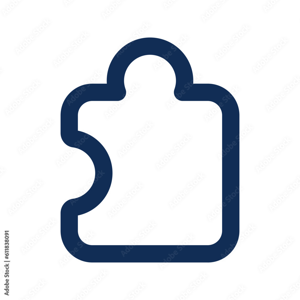 jigsaw outline color icon