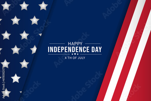 Happy American independence day background illustration