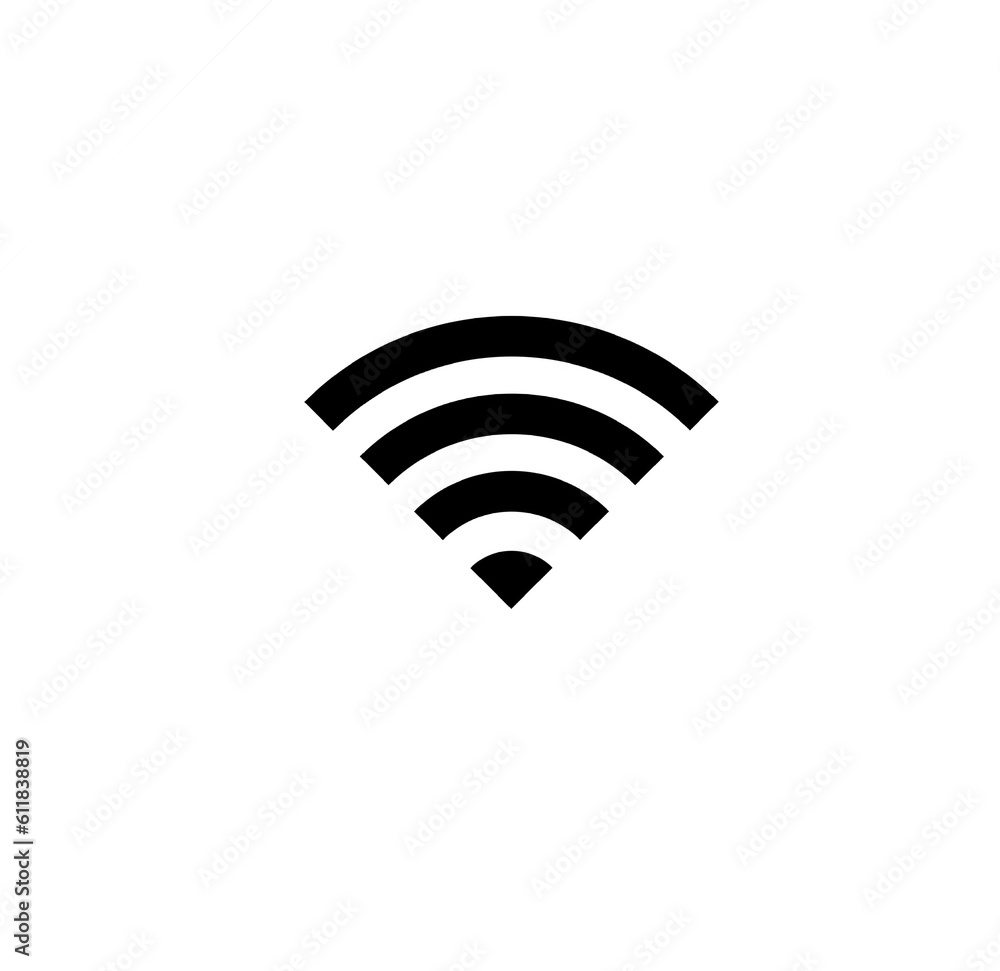 wireless network icon on isolate of mobile wireless network icon on isolate of mobile