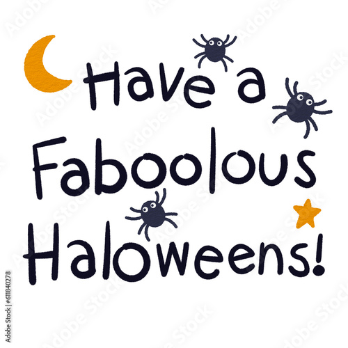 Faboolous Halloween with spider alphabet set photo